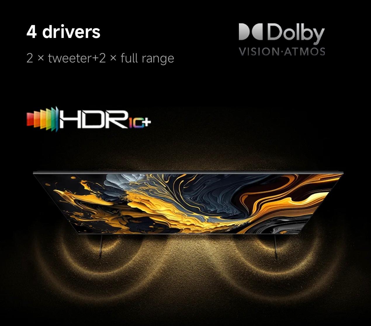 تلویزیون جدید Xiaomi TV Max 85 اینچ 2025 تجربه صدای فراگیر با Dolby Atmos® و DTS:X