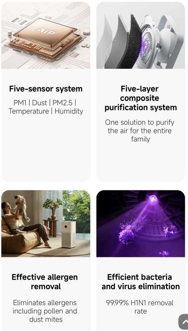 تصفیه هوای شیائومی Mijia Smart Air Purifier 6 — هوای سالم، انتخاب هوشمند